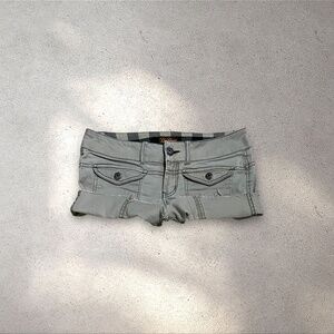 Bebop Muted Grey-Green Low-Mid Mini Shorts